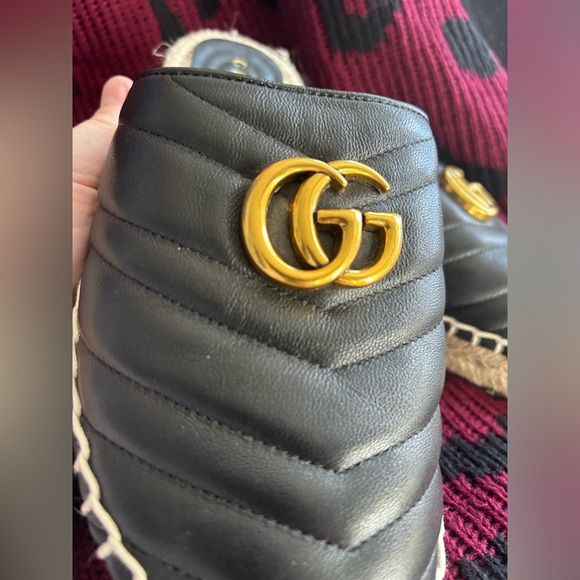 GUCCI Leather Pilar Espadrille Mules - Picture 2 of 11